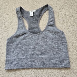 🌈 Bozzolo Seamless Ribbed Cropped Sports Bra Size Small Medium